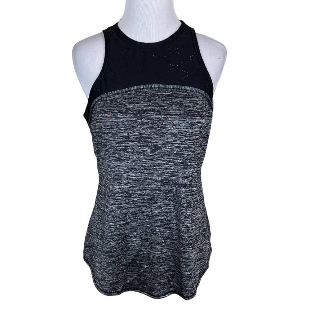 Athleta Black Gray Sleeveless Active Athletic Workout Tank Top Size XS